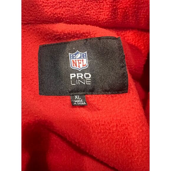 Pro line Men’s 2 in 1 Vintage New York Giants blue puffer jacket with red Fleec - Picture 3 of 7